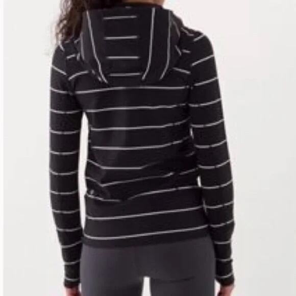 Lululemon Stride Sailor Stripe Hooded Jacket Sz 4 - Picture 3 of 11